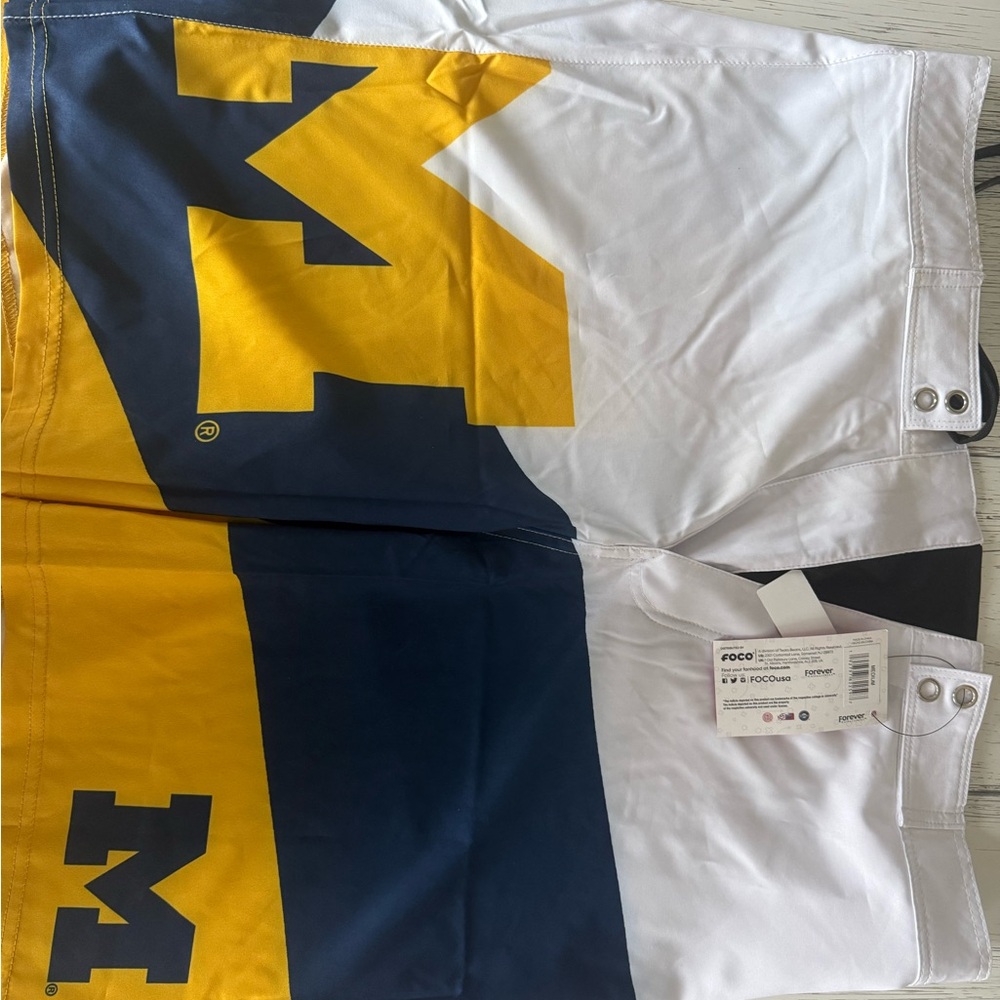 Yellow and Blue Logo Board Shorts